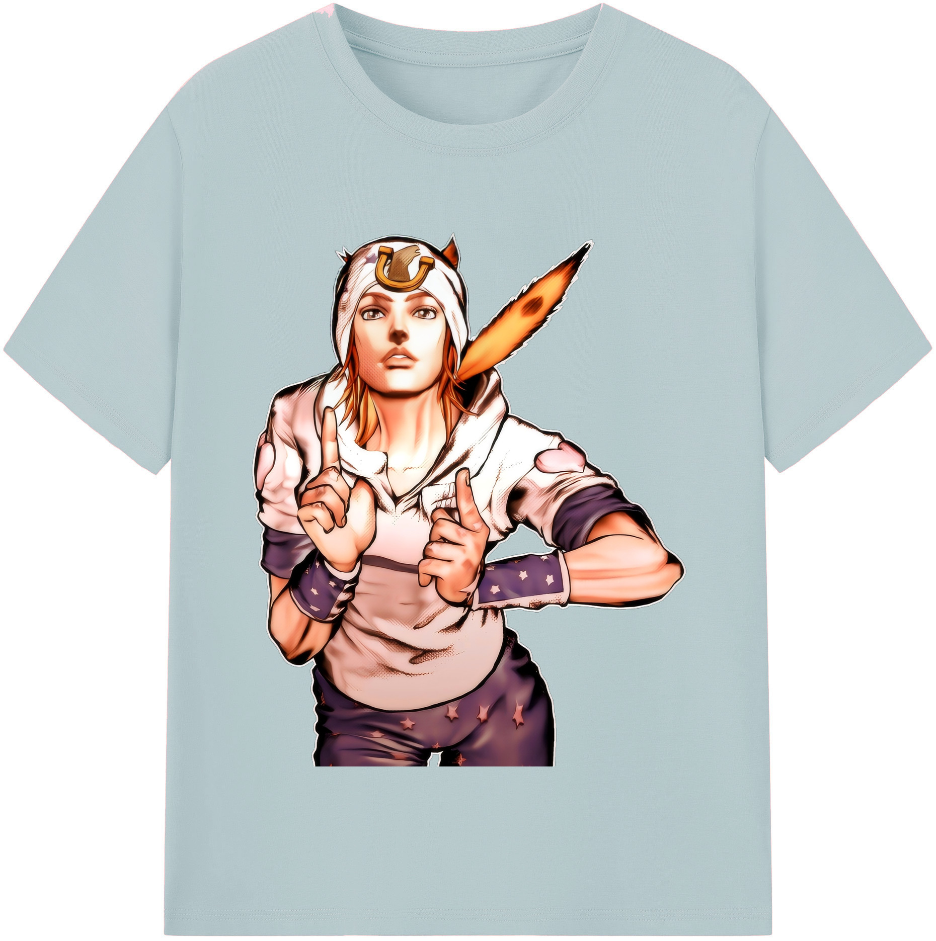（画像用） ジョジョの奇妙な冒険 ジョナサン?ジョースター JoJo's Bizarre Adventure Jonathan Joestar 綿100％半袖Tシャツ（フロントプリント）